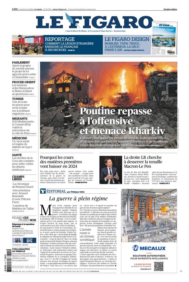 Prima-pagina-le-figaro-di-oggi-14-05-2024