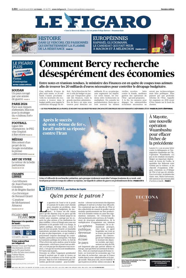 Prima-pagina-le-figaro-di-oggi-16-04-2024