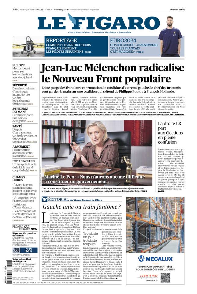 Prima-pagina-le-figaro-di-oggi-16-06-2024