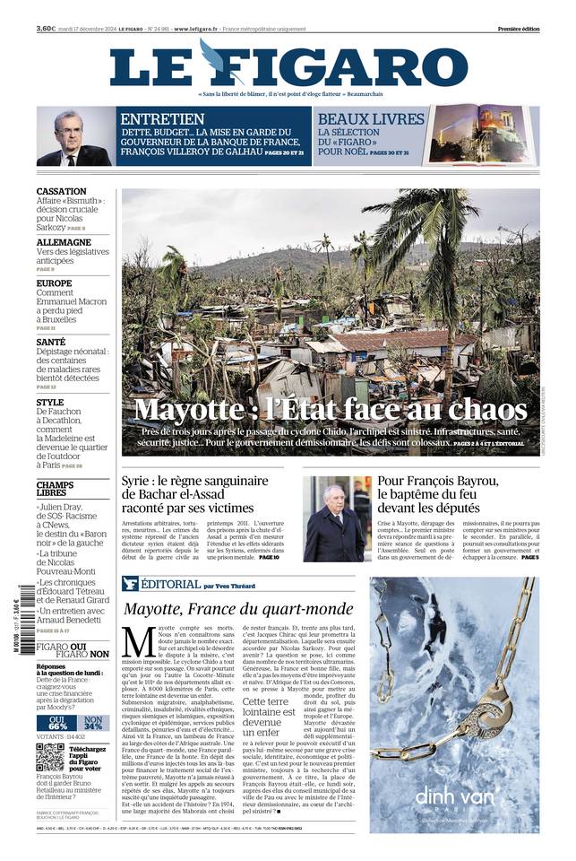 Prima-pagina-le-figaro-di-oggi-16-12-2024