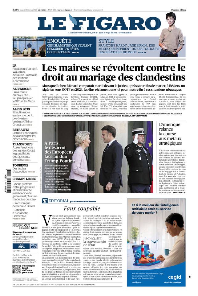 Prima-pagina-le-figaro-di-oggi-17-02-2025