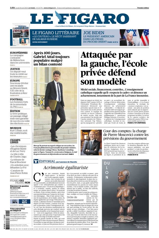 Prima-pagina-le-figaro-di-oggi-17-04-2024