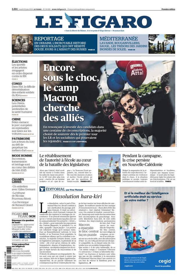 Prima-pagina-le-figaro-di-oggi-17-06-2024