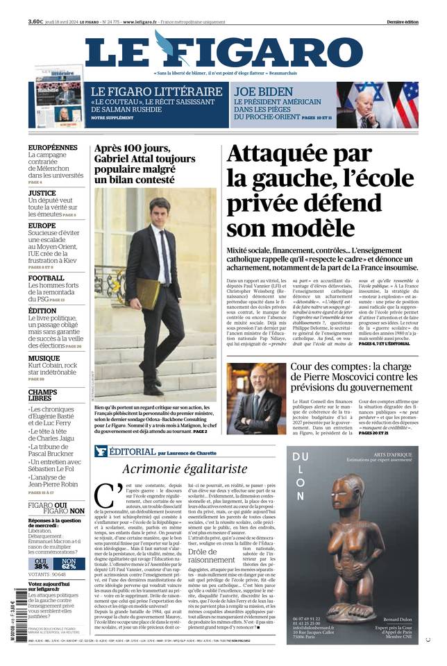 Prima-pagina-le-figaro-di-oggi-18-04-2024