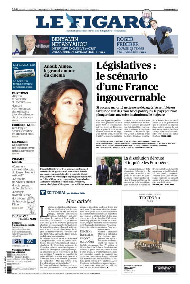 Prima-pagina-le-figaro-di-oggi-18-06-2024