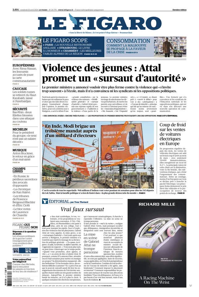 Prima-pagina-le-figaro-di-oggi-19-04-2024