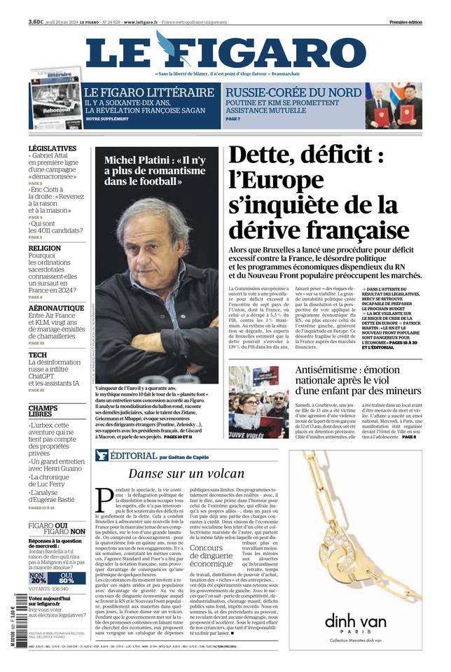 Prima-pagina-le-figaro-di-oggi-19-06-2024