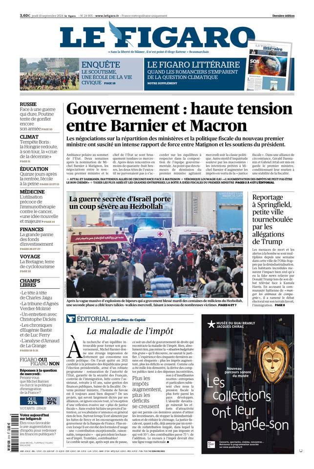 Prima-pagina-le-figaro-di-oggi-19-09-2024