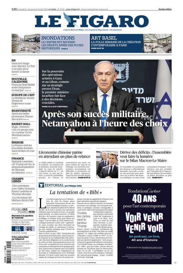 Prima-pagina-le-figaro-di-oggi-19-10-2024