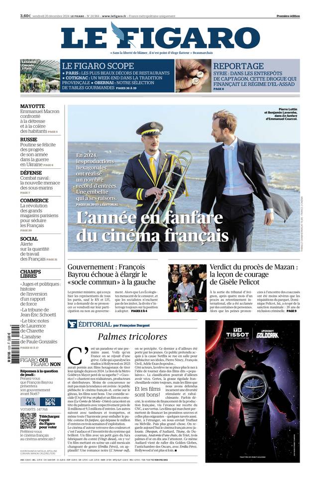 Prima-pagina-le-figaro-di-oggi-19-12-2024