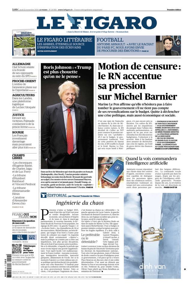 Prima-pagina-le-figaro-di-oggi-20-11-2024