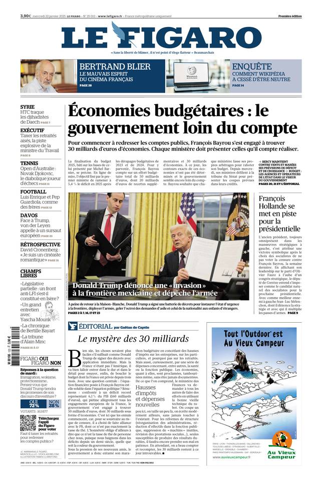 Prima-pagina-le-figaro-di-oggi-21-01-2025