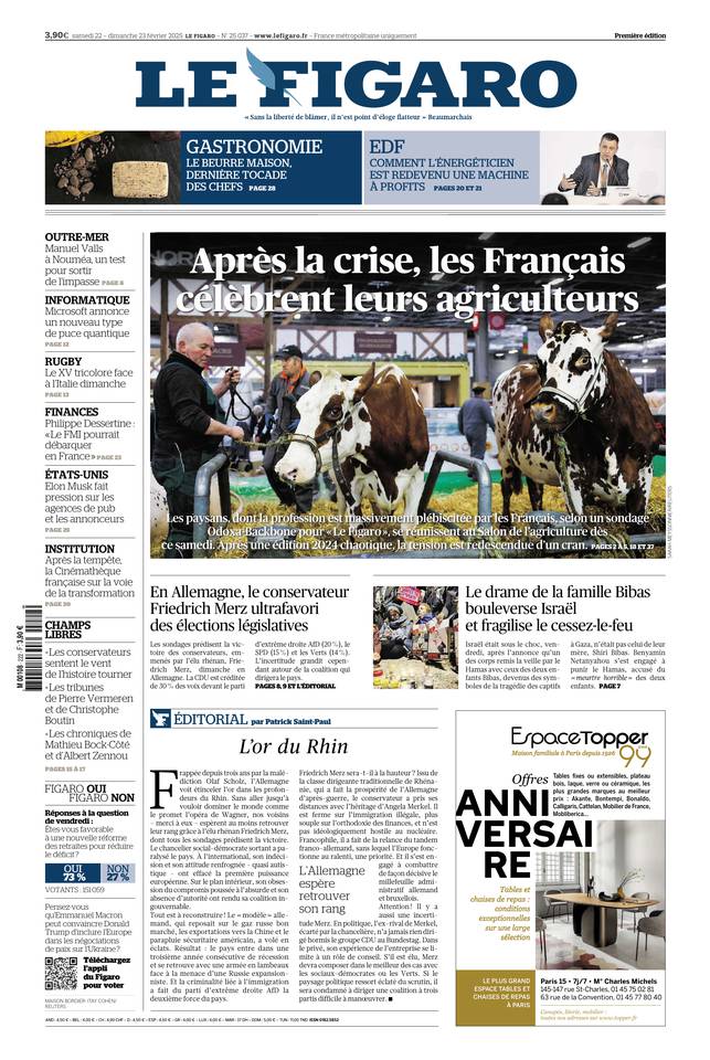 Prima-pagina-le-figaro-di-oggi-21-02-2025