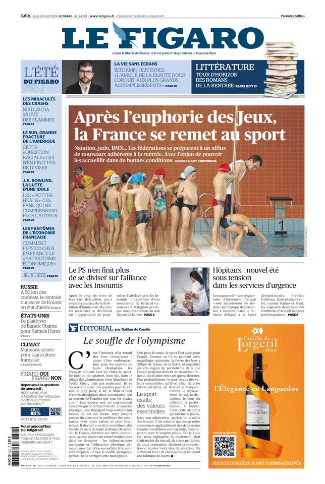 Prima-pagina-le-figaro-di-oggi-21-08-2024