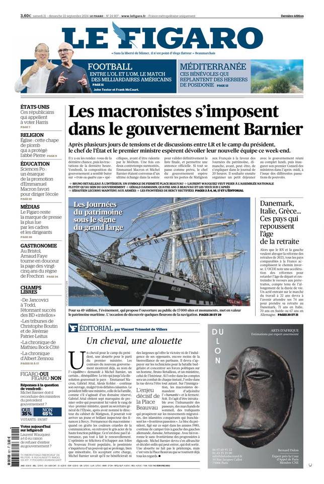 Prima-pagina-le-figaro-di-oggi-21-09-2024