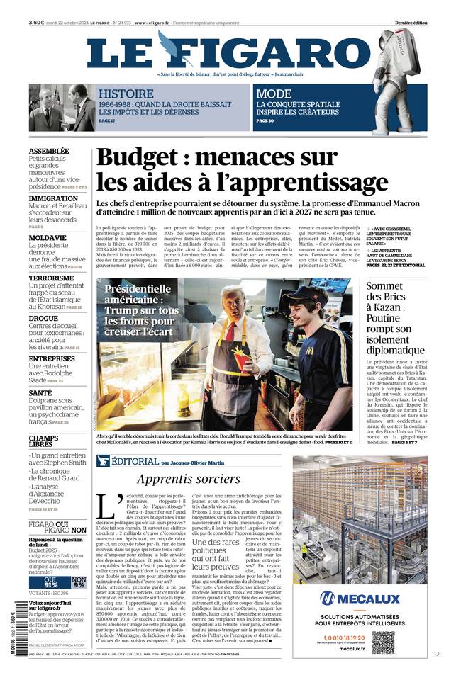 Prima-pagina-le-figaro-di-oggi-22-10-2024