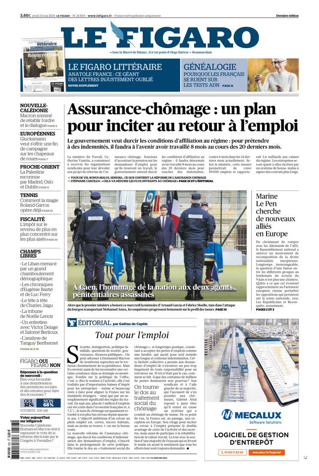 Prima-pagina-le-figaro-di-oggi-23-05-2024