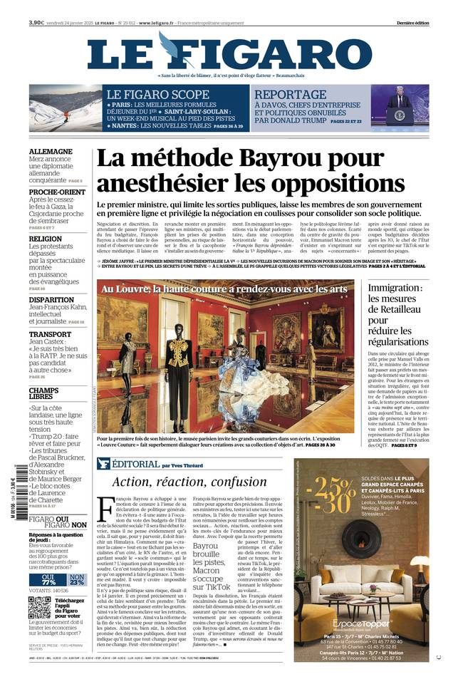 Prima-pagina-le-figaro-di-oggi-24-01-2025