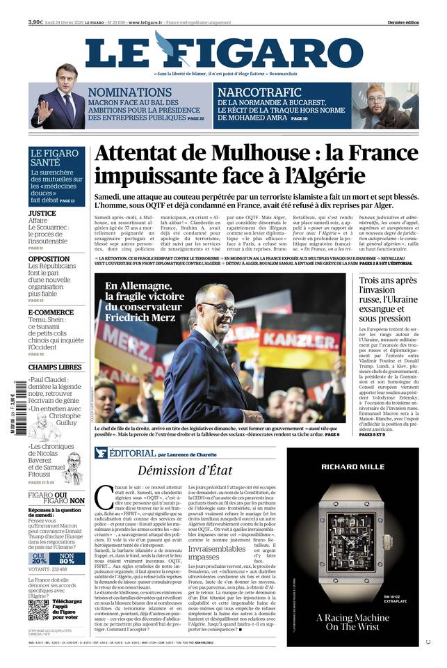 Prima-pagina-le-figaro-di-oggi-24-02-2025