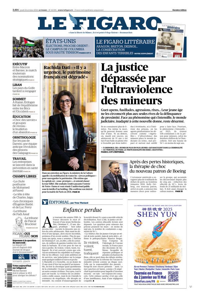 Prima-pagina-le-figaro-di-oggi-24-10-2024