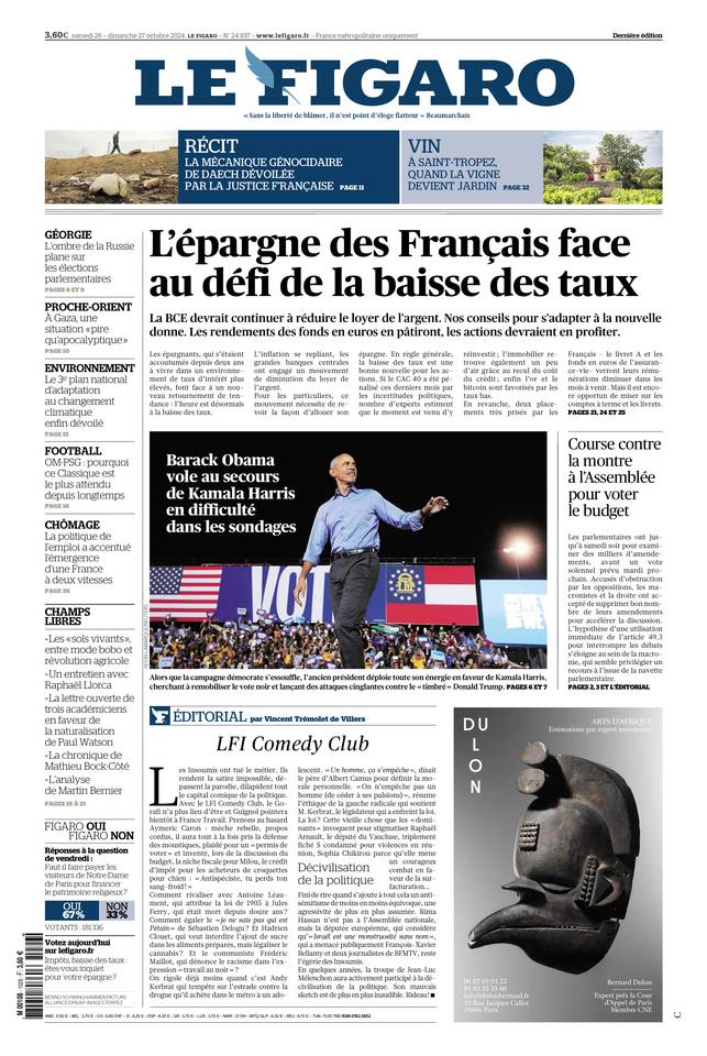 Prima-pagina-le-figaro-di-oggi-26-10-2024