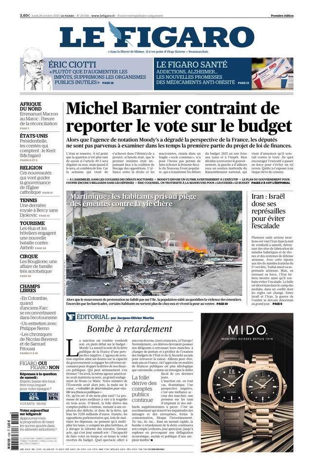 Prima-pagina-le-figaro-di-oggi-27-10-2024