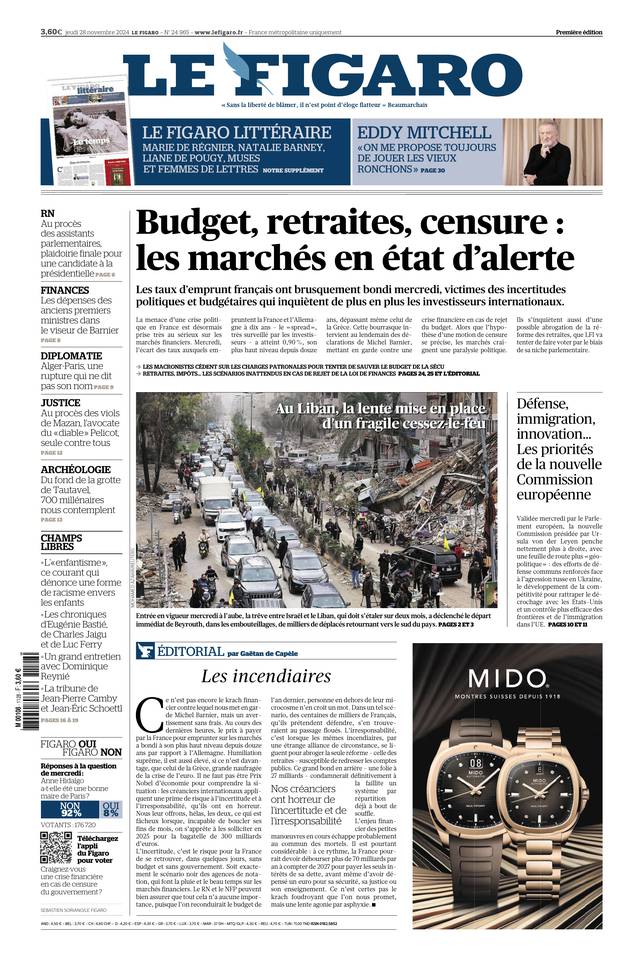 Prima-pagina-le-figaro-di-oggi-27-11-2024