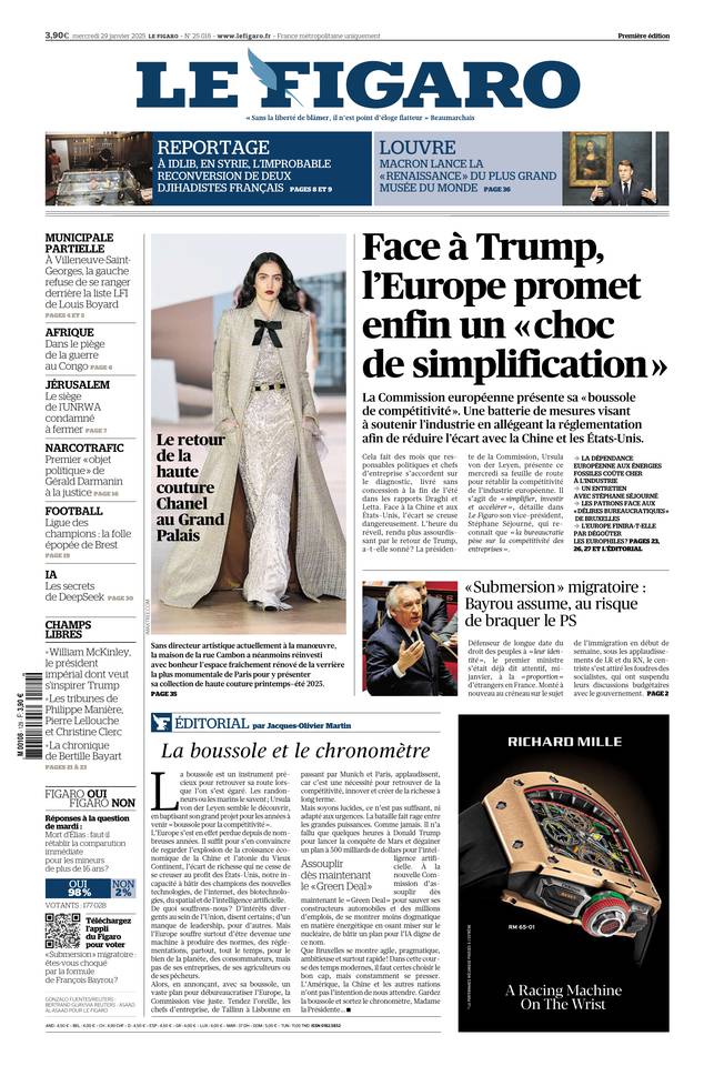 Prima-pagina-le-figaro-di-oggi-28-01-2025