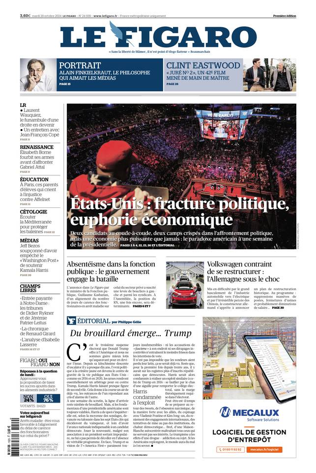 Prima-pagina-le-figaro-di-oggi-28-10-2024