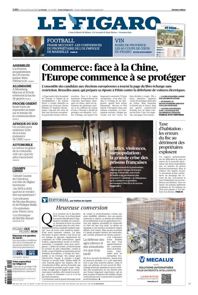 Prima-pagina-le-figaro-di-oggi-29-05-2024