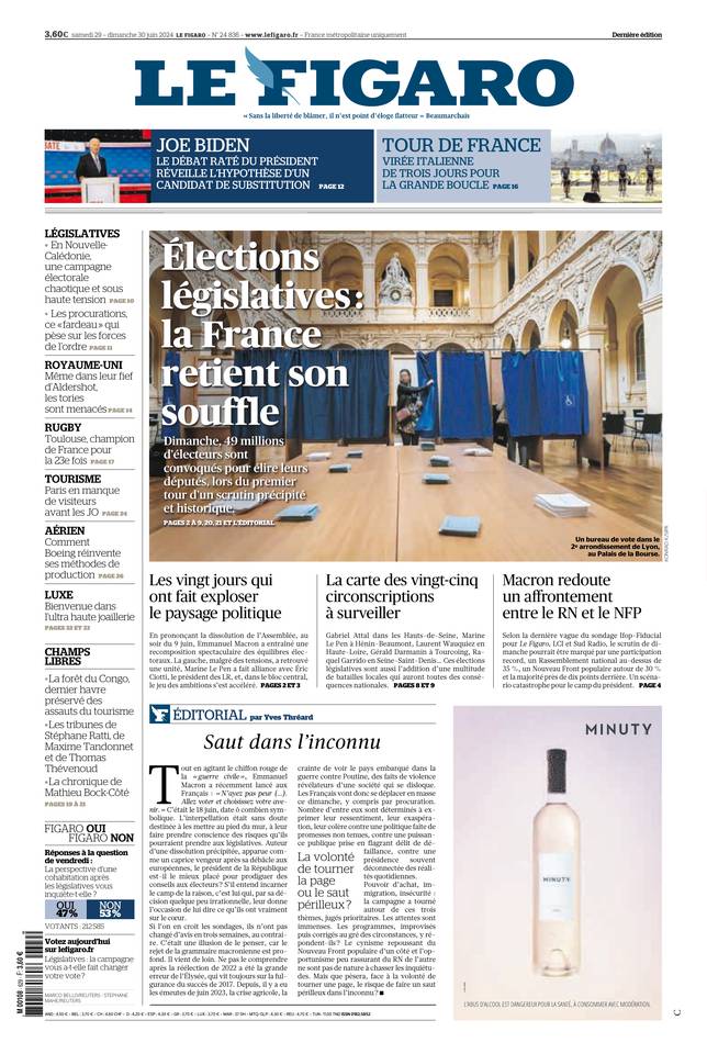 Prima-pagina-le-figaro-di-oggi-29-06-2024