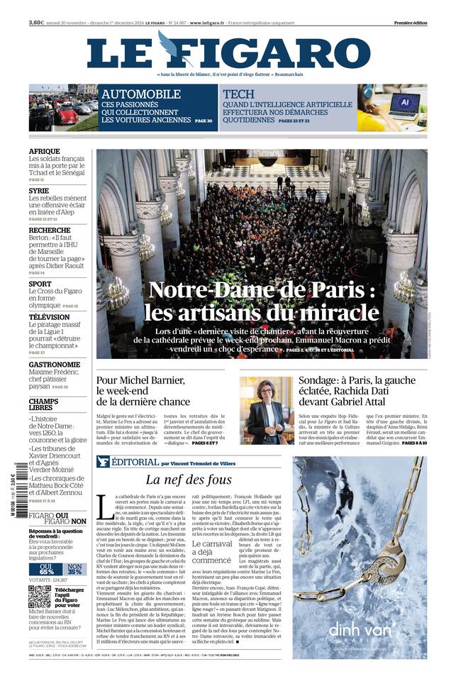 Prima-pagina-le-figaro-di-oggi-29-11-2024