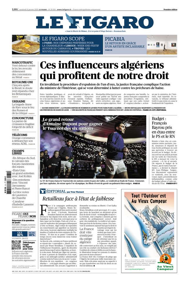 Prima-pagina-le-figaro-di-oggi-30-01-2025