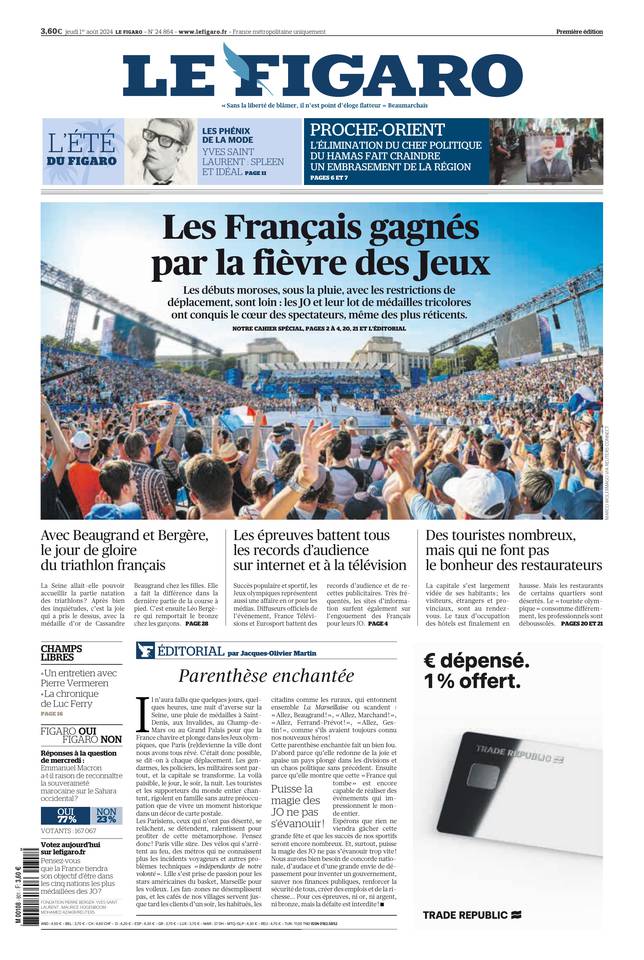 Prima-pagina-le-figaro-di-oggi-31-07-2024