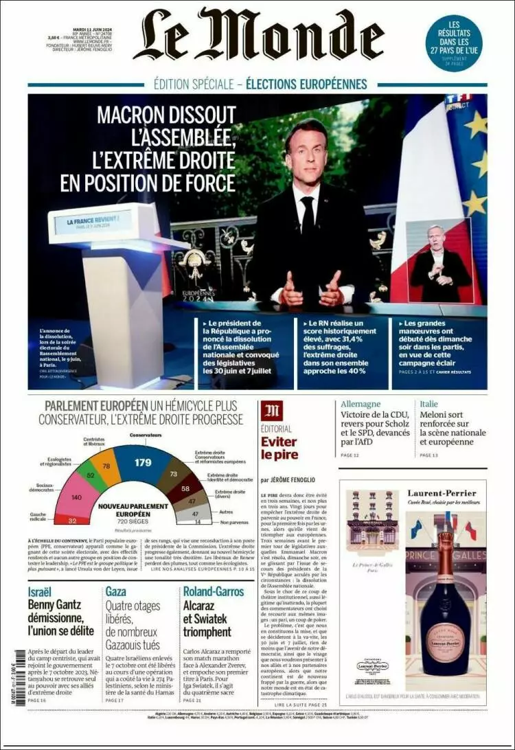 Prima-pagina-le monde-edizione-di-oggi-2024-06-11