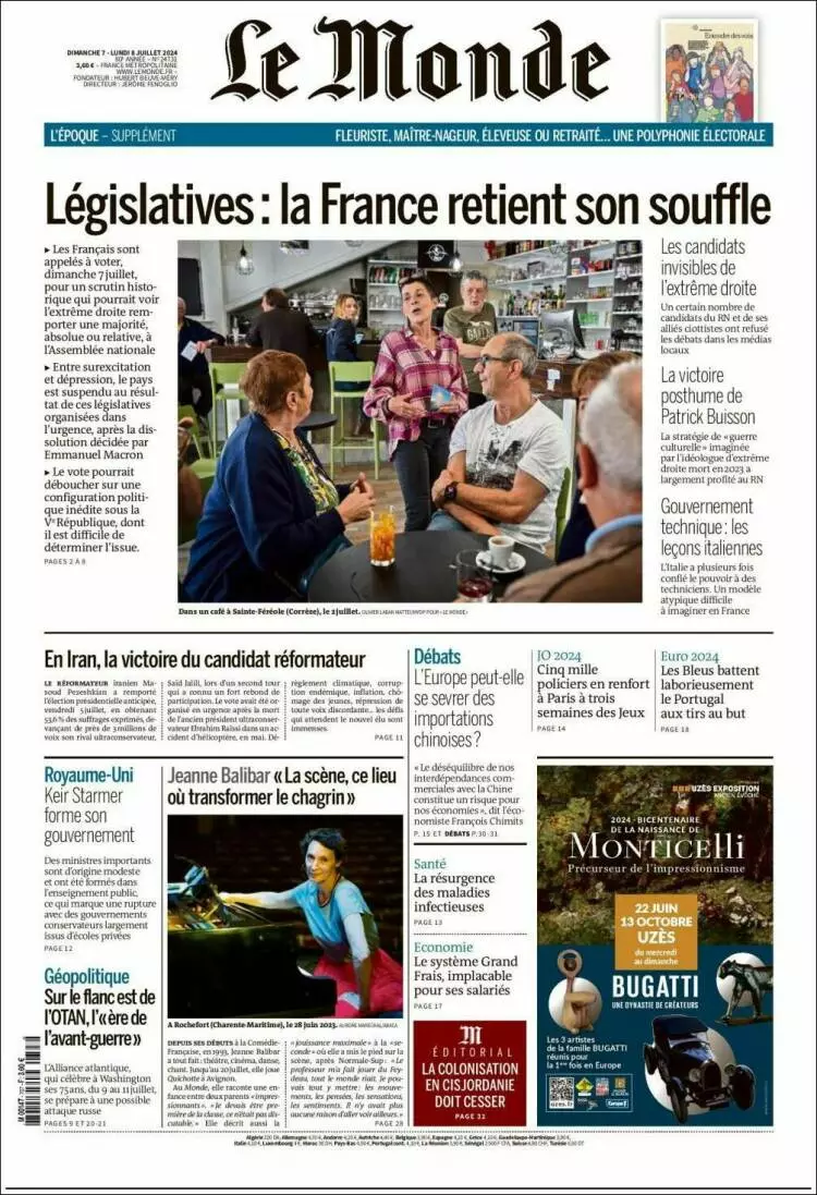 Prima-pagina-le monde-edizione-di-oggi-2024-07-08