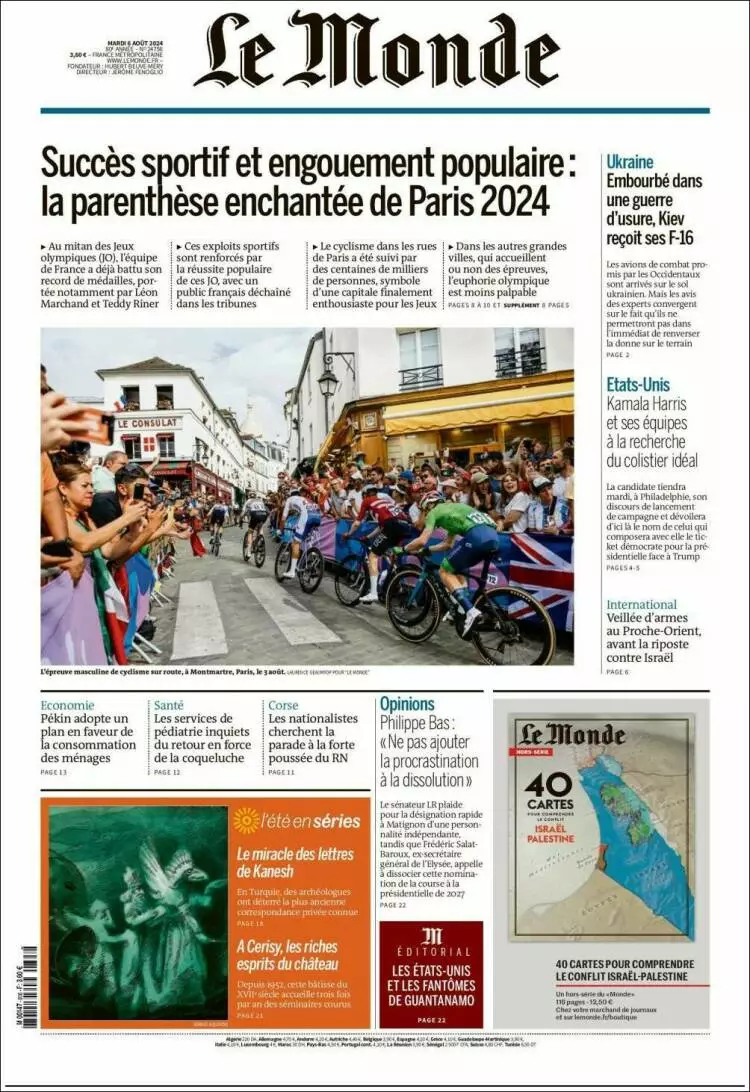 Prima-pagina-le monde-edizione-di-oggi-2024-08-06