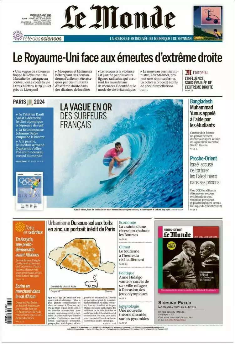 Prima-pagina-le monde-edizione-di-oggi-2024-08-07