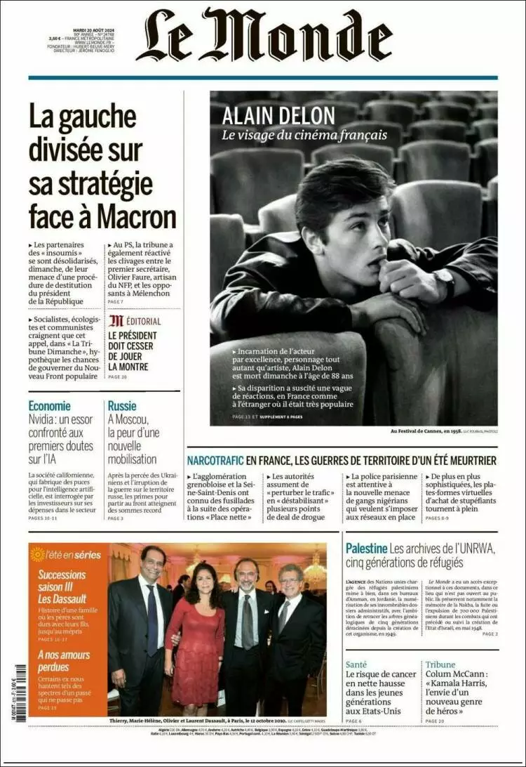 Prima-pagina-le monde-edizione-di-oggi-2024-08-20