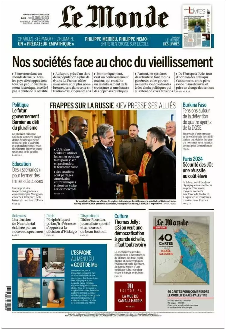 Prima-pagina-le monde-edizione-di-oggi-2024-09-13