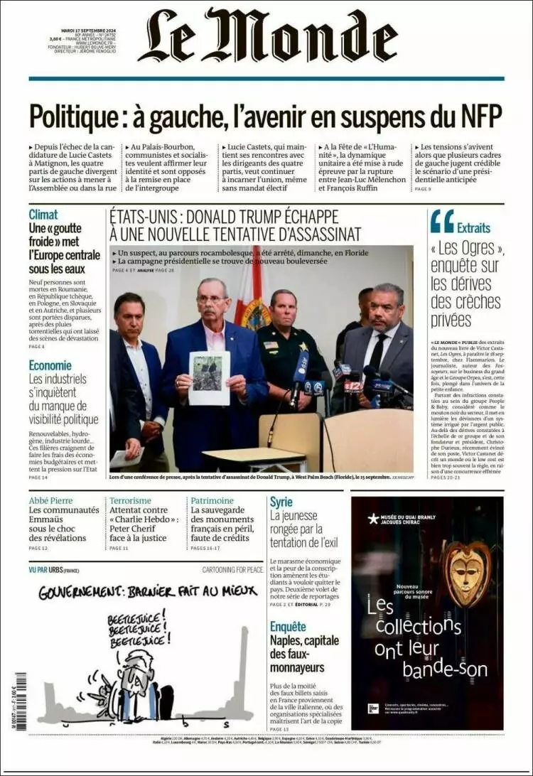 Prima-pagina-le monde-edizione-di-oggi-2024-09-17