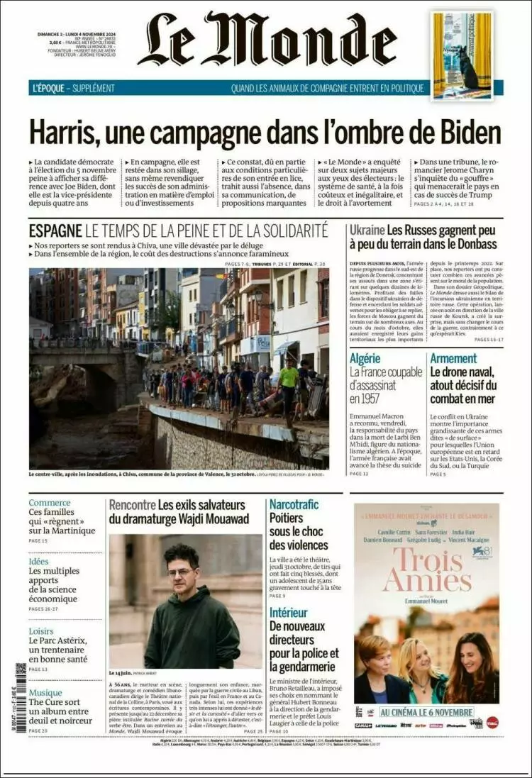 Prima-pagina-le monde-edizione-di-oggi-2024-11-04