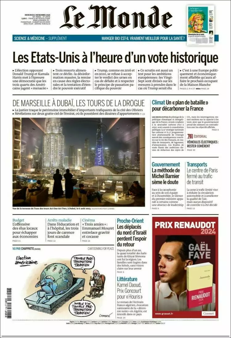 Prima-pagina-le monde-edizione-di-oggi-2024-11-06