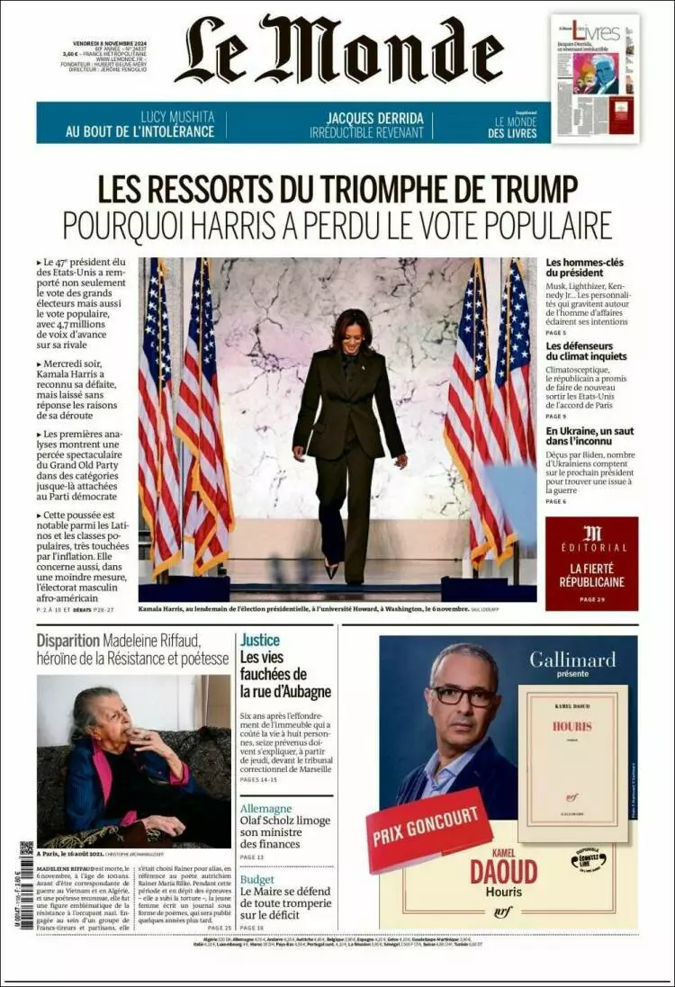 Prima-pagina-le monde-edizione-di-oggi-2024-11-08