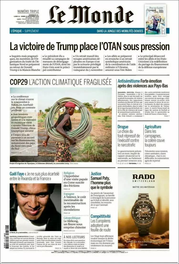 Prima-pagina-le monde-edizione-di-oggi-2024-11-12