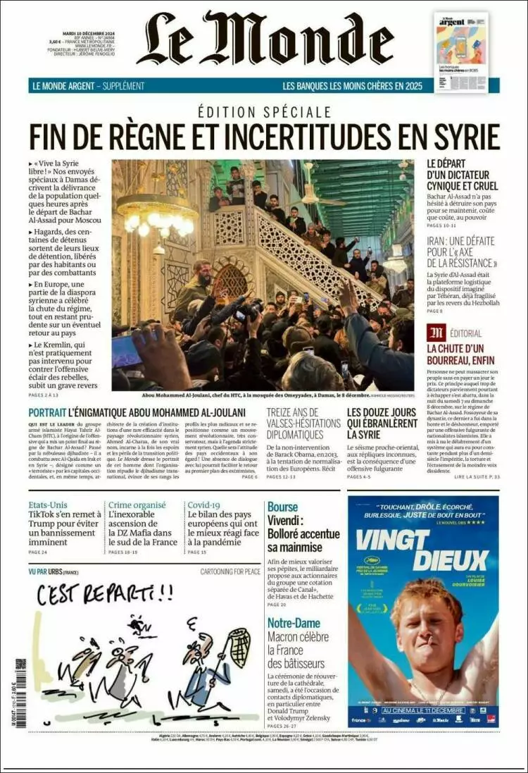 Prima-pagina-le monde-edizione-di-oggi-2024-12-10