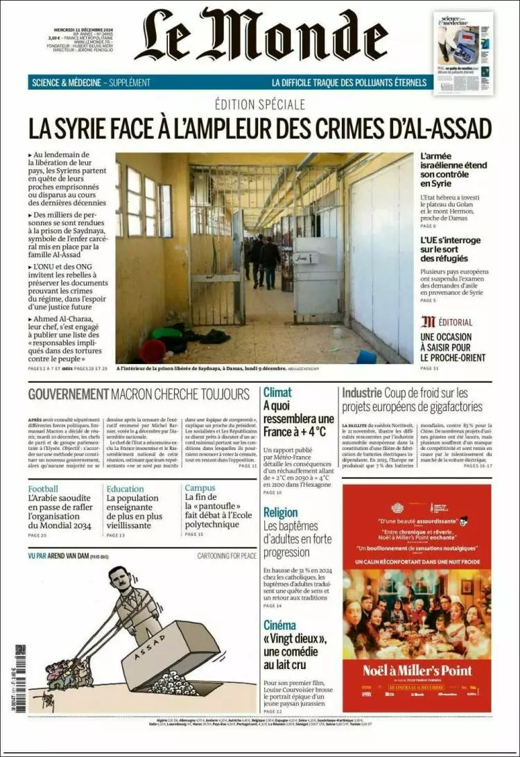 Prima-pagina-le monde-edizione-di-oggi-2024-12-11