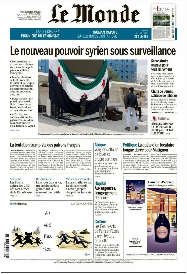 Prima-pagina-le monde-edizione-di-oggi-2024-12-13