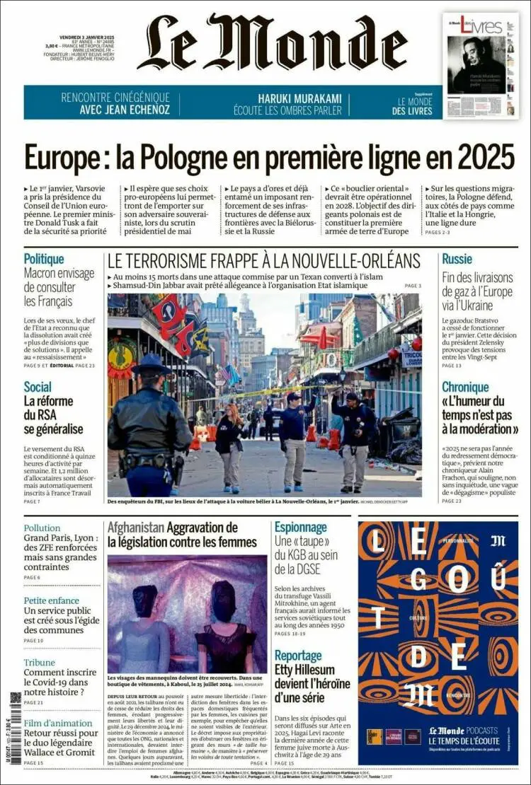 Prima-pagina-le monde-edizione-di-oggi-2025-01-03