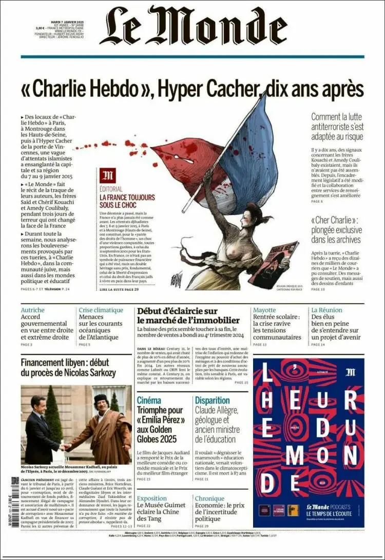 Prima-pagina-le monde-edizione-di-oggi-2025-01-07